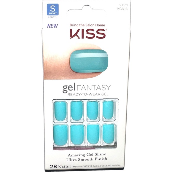 𝐊𝐈𝐒𝐒 | TEAL BLUE PRESS ON NAILS - Picture 4 of 4